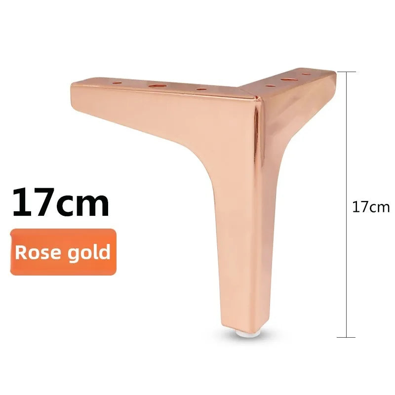 4pcs Modern furniture legs metal gold Black Iron Sofa Feet for Table Bed Chair Desk Dresser Cabinet support Furniture Hardware