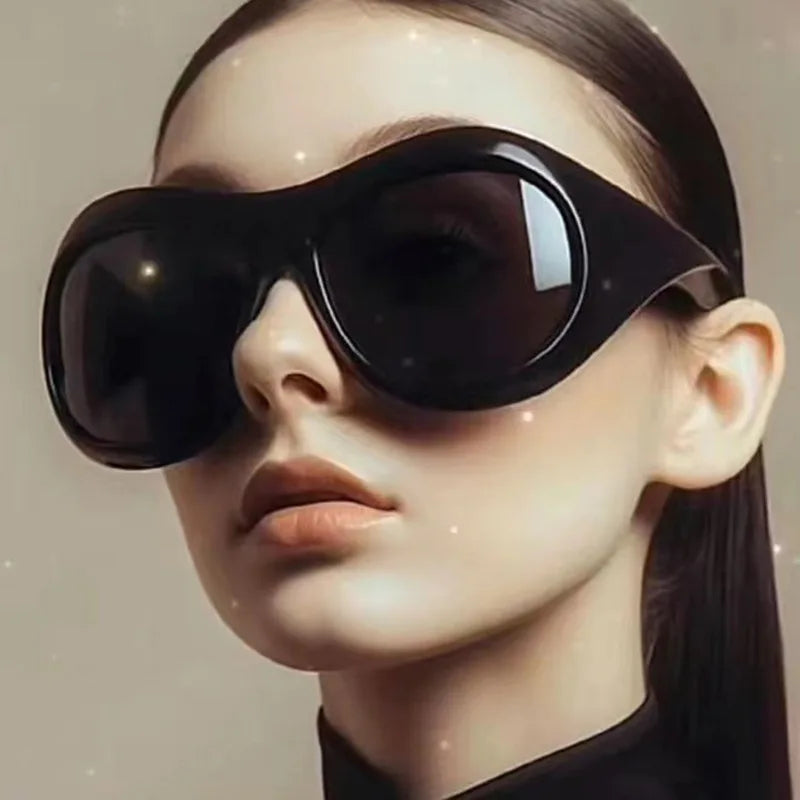 Oversized Y2K Punk Big Frame Vintage Sunglasses Women For Men Luxury Brand Designer Sun Glasses Popular Fashion Future Shades UV