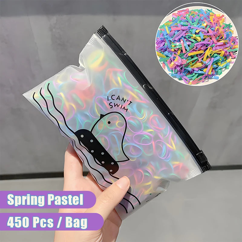 Wide Thickened Hair Elastics High-Elasticity Snag-Free Gentle Ponytail Bands for Women Girls Kids Non-Damage Stretchy Hair Ties