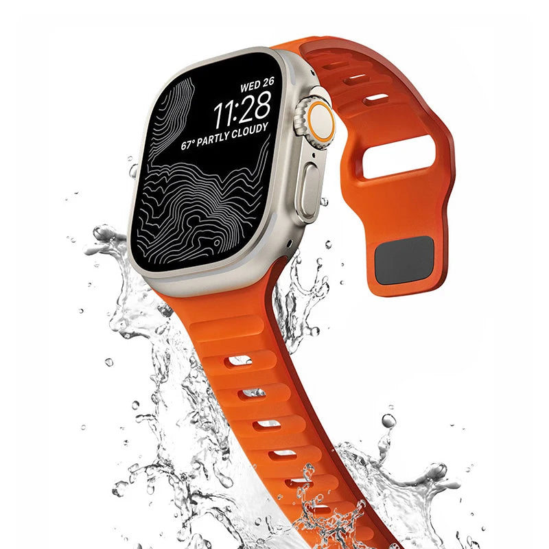 Soft Silicone Strap For Apple Watch Band Ultra 49mm 44mm 45mm 42mm 41mm 40mm 38mm sport Watchband iwatch Serise 8 7 6 5 bracelet