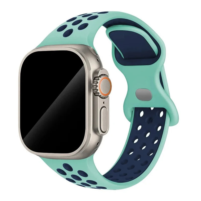 Strap For Apple Watch Band 46mm 44mm 49mm 45mm 40mm 41mm 38 42mm correa Breathable bracelet iwatch series 10 8 SE 7 6 5 9 Ultra
