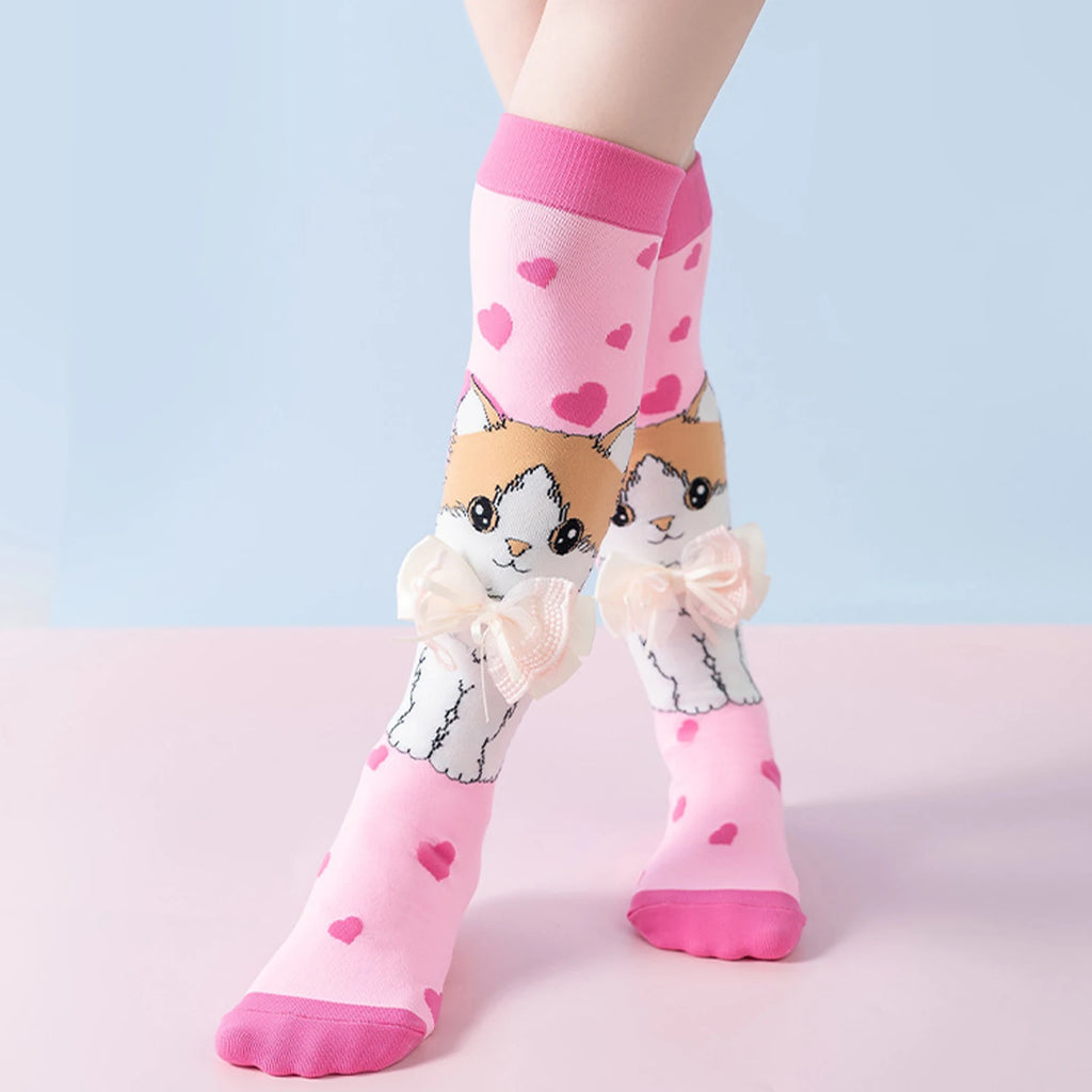 Cartoon Dog Rabbit Girls Boys Stockings Funny Penguin 3D Kids Socks Party Festival Children Long Socks Knee-high Socks