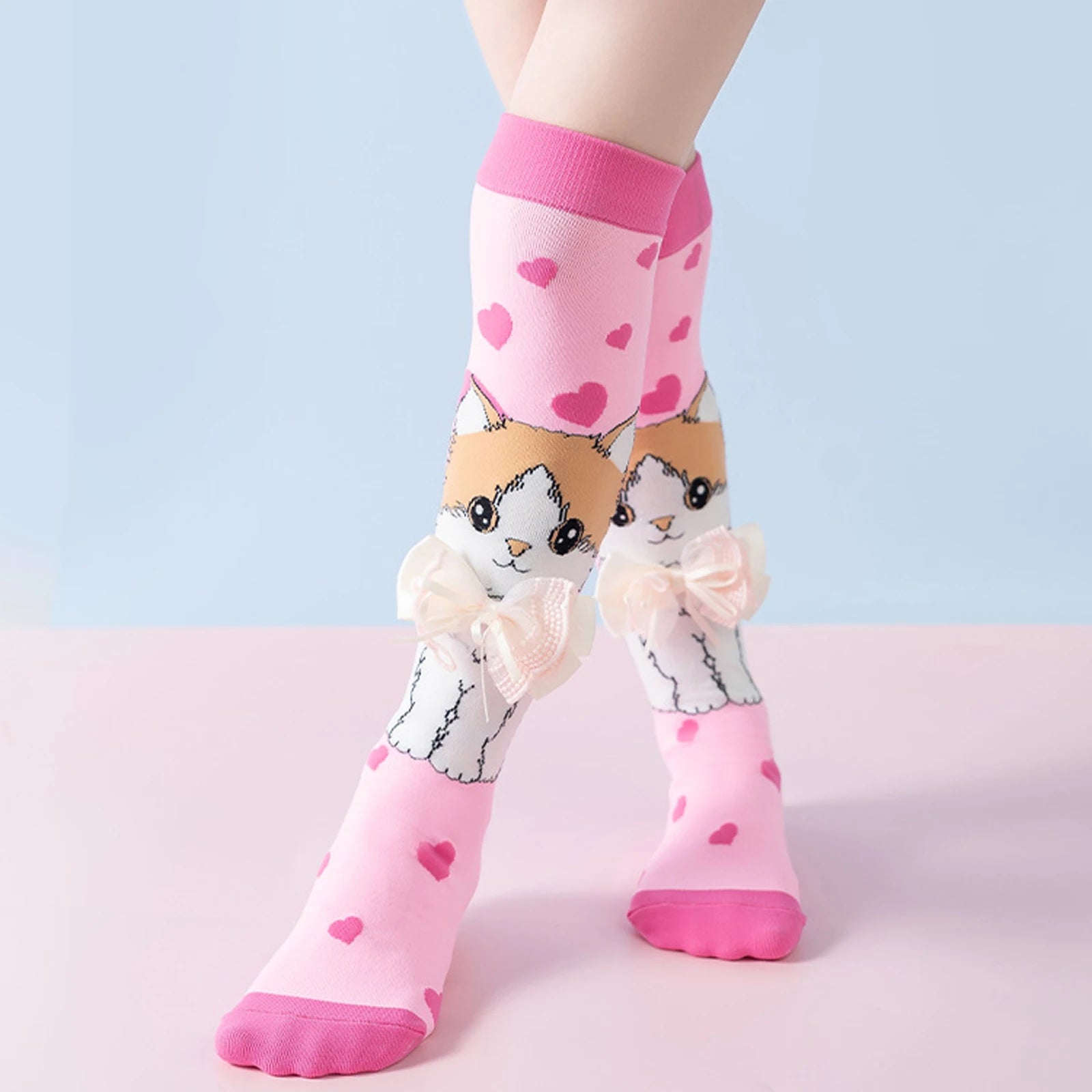 Cartoon Dog Rabbit Girls Boys Stockings Funny Penguin 3D Kids Socks Party Festival Children Long Socks Knee-high Socks
