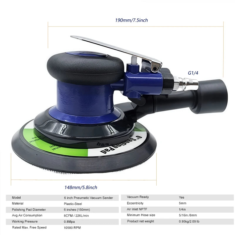 Professional Pneumatic Air Sander – High-Performance Tool for Auto Body, Wood & Metal Work