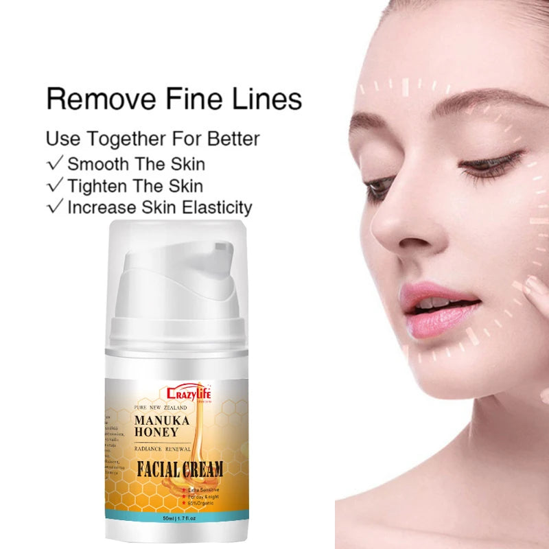 50ml NewZealand Bee Venom Honey Facial Cream Firming Lifting Skin Treatment Facial Cream Night Cream Anti Aging Wrinkles
