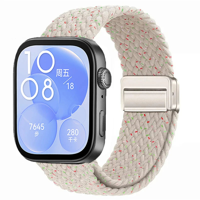 Magnetic Buckle Strap for Huawei Watch Fit 3/4/4 Pro Nylon Loop Bracelet Correa for Huawei Watch Fit 5/Fit 5 Pro Smart Wristband