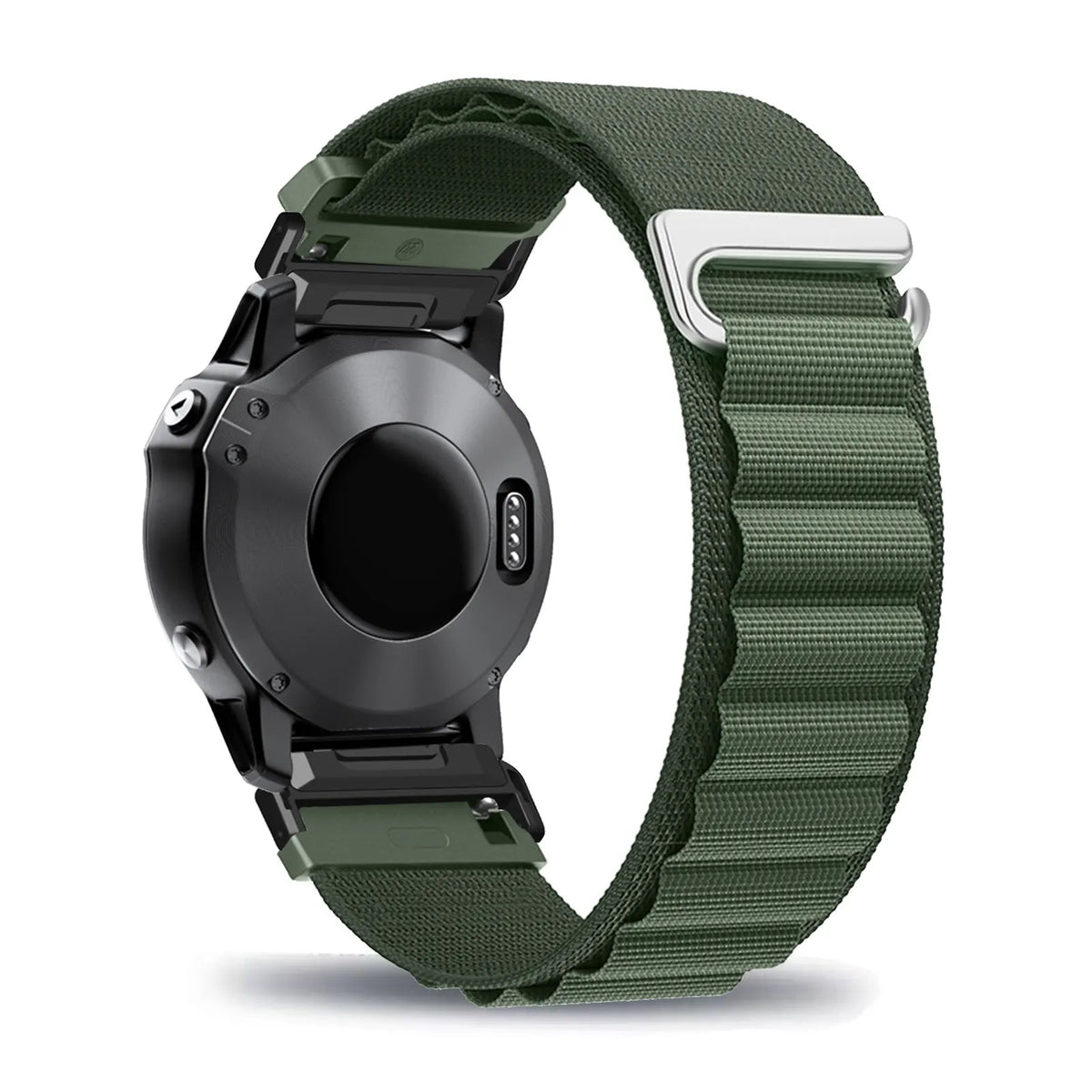 C-Type Buckle Band for Garmin Fenix E 47mm/6 Pro/6/8 47mm/5/5 Plus/7/7 Pro/7 Solar/7 Sapphire Solar Band, Nylon Breathable Strap