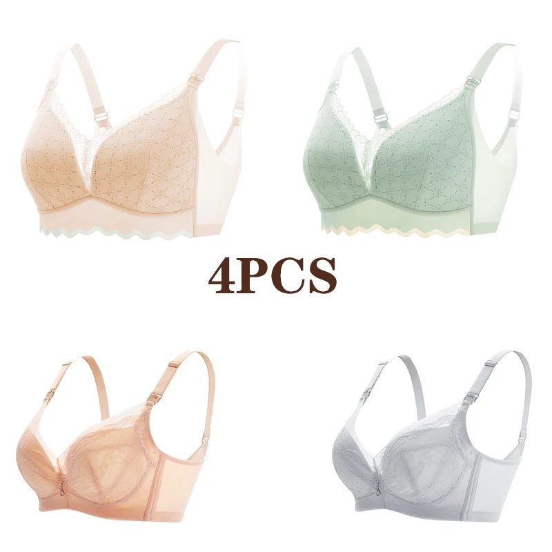 Women's Seamless  Breathable Nursing  Bra For All Seasons  Push-up  Pure Cotton  No Underwire  Maternity Sleepwear