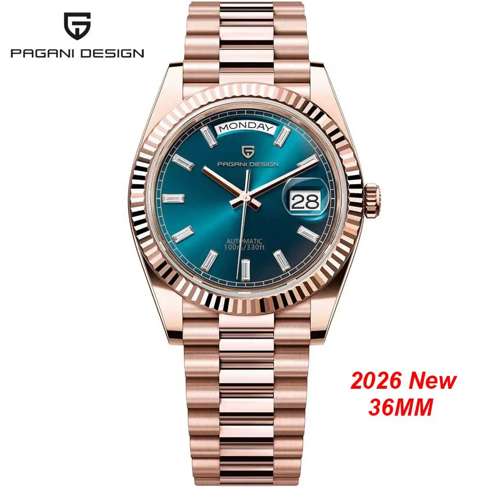 PAGANI DESIGN New Gold DD36 Men's Watches Luxury Automatic Watch Men AR Sapphire Glass Mechanical Wristwatch Men ST16 Movt Clock
