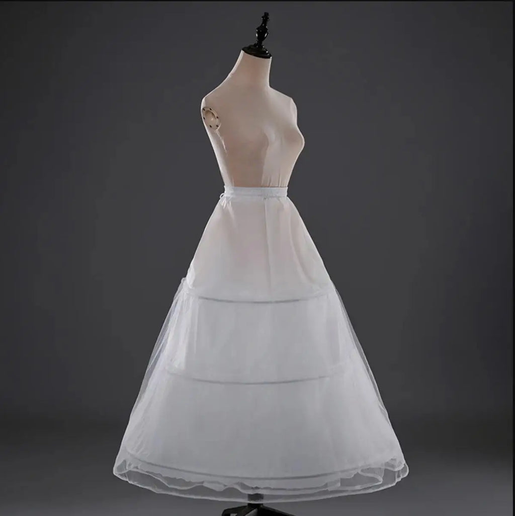 New Arrival 3Hopps Ball Gown Petticoat Underskirt Wedding Bridal Dress Jupon Mariage Halka Rockabilly With Tulle