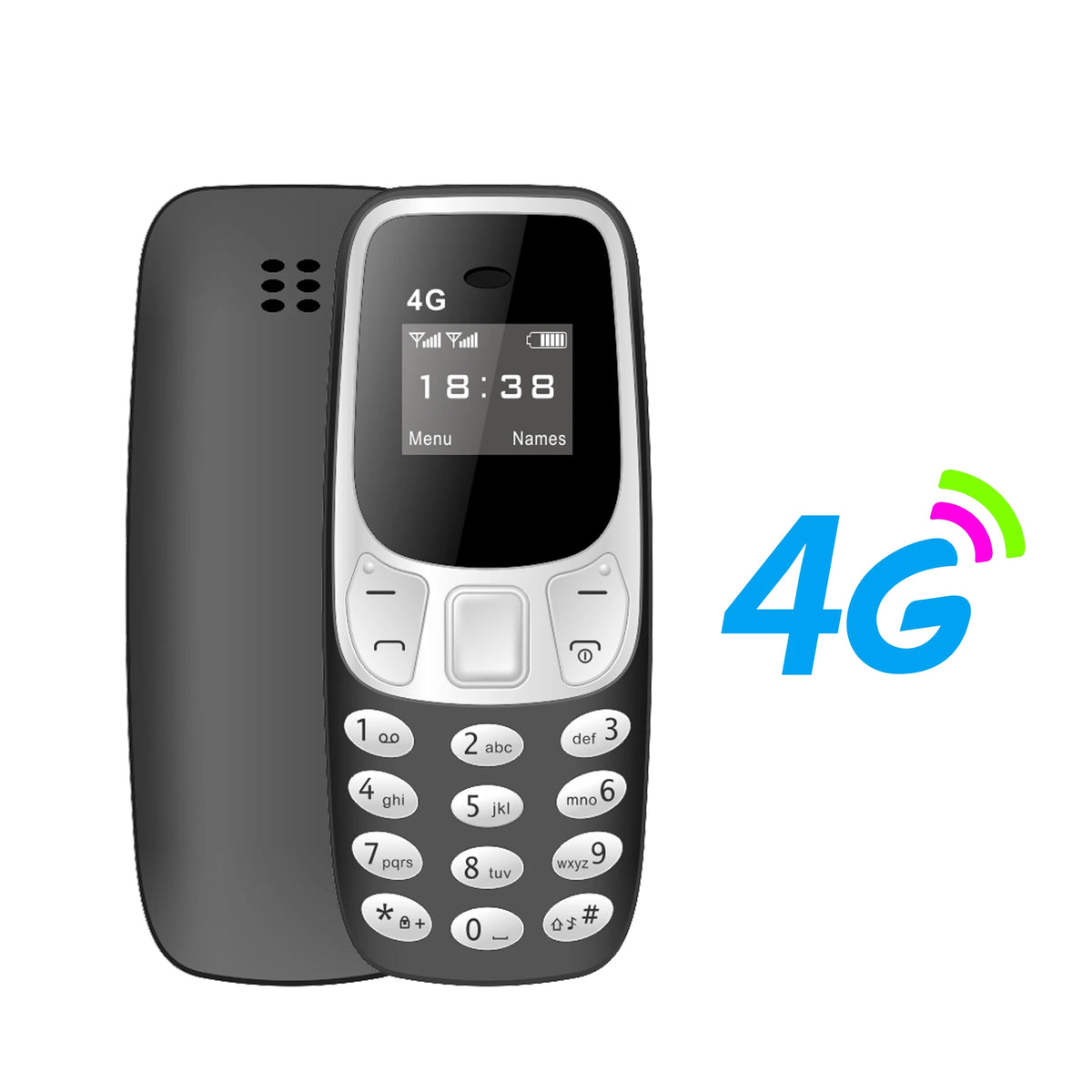 SERVO BM10 Super Mini Pocket 4G LTE Feature Phone Dual SIM Speed Dial Call Recording Blacklist MP3 Player Alarm Clock Cellphone