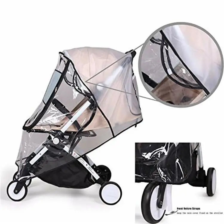 Universal Baby Stroller Rain Cover Windshield Rainproof Dust Cover Baby Stroller Accessories Cart Raincoat Weather Shields