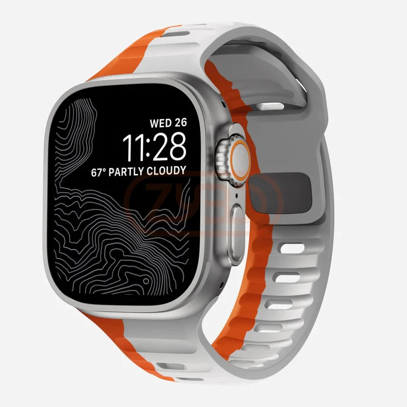 Sport Band For Apple Watch Ultra 9 8 7 6 SE 5 Soft Silicone Lightweight Bracelet Strap For iWatch 38MM 40MM 42MM 44MM 45MM 49MM