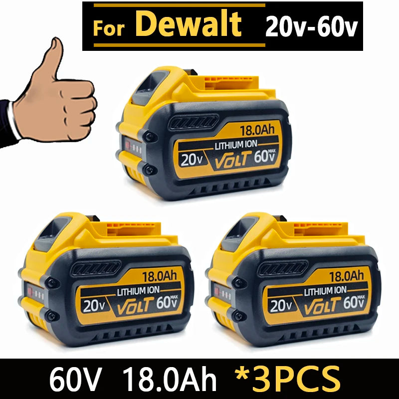 New High-Power for DEWALT 20V/60V Battery DCB200 DCB205 DCB206 * Power Tool 18V Battery 3AH 8AH 12AH 18AH Batteries DCD805