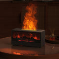 150ml Simulated Flame Fireplace Aroma Diffuser Air Humidifier with Remote Control Waterless Auto Off for Home Room Creative Gift