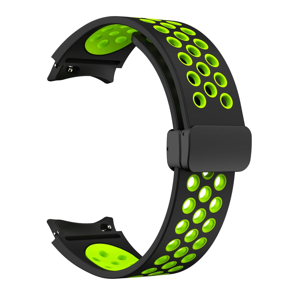 Magnetic Silicone Band for Samsung Galaxy Watch 6 Classic 43 47mm 4 42 46mm 5 Pro 45mm No Gaps Loop Strap for 4/5/6 40 44mm
