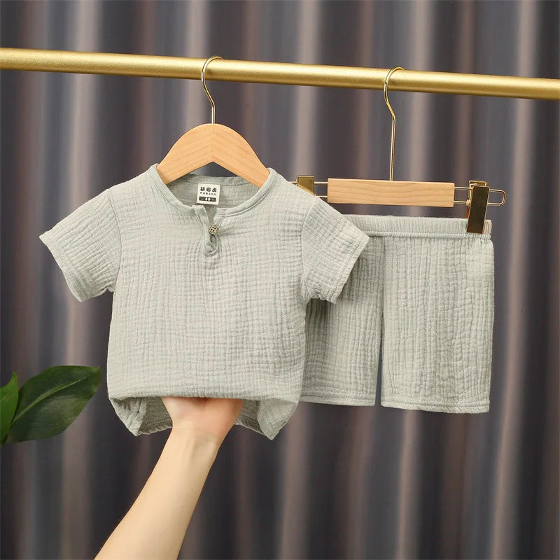 Kids Dinosaur Clothes Sets Cotton Outfits 2Pcs Infant Baby Boys Girls Clothing Newborn Top T-Shirt+Shorts 0-6Years Children Suit