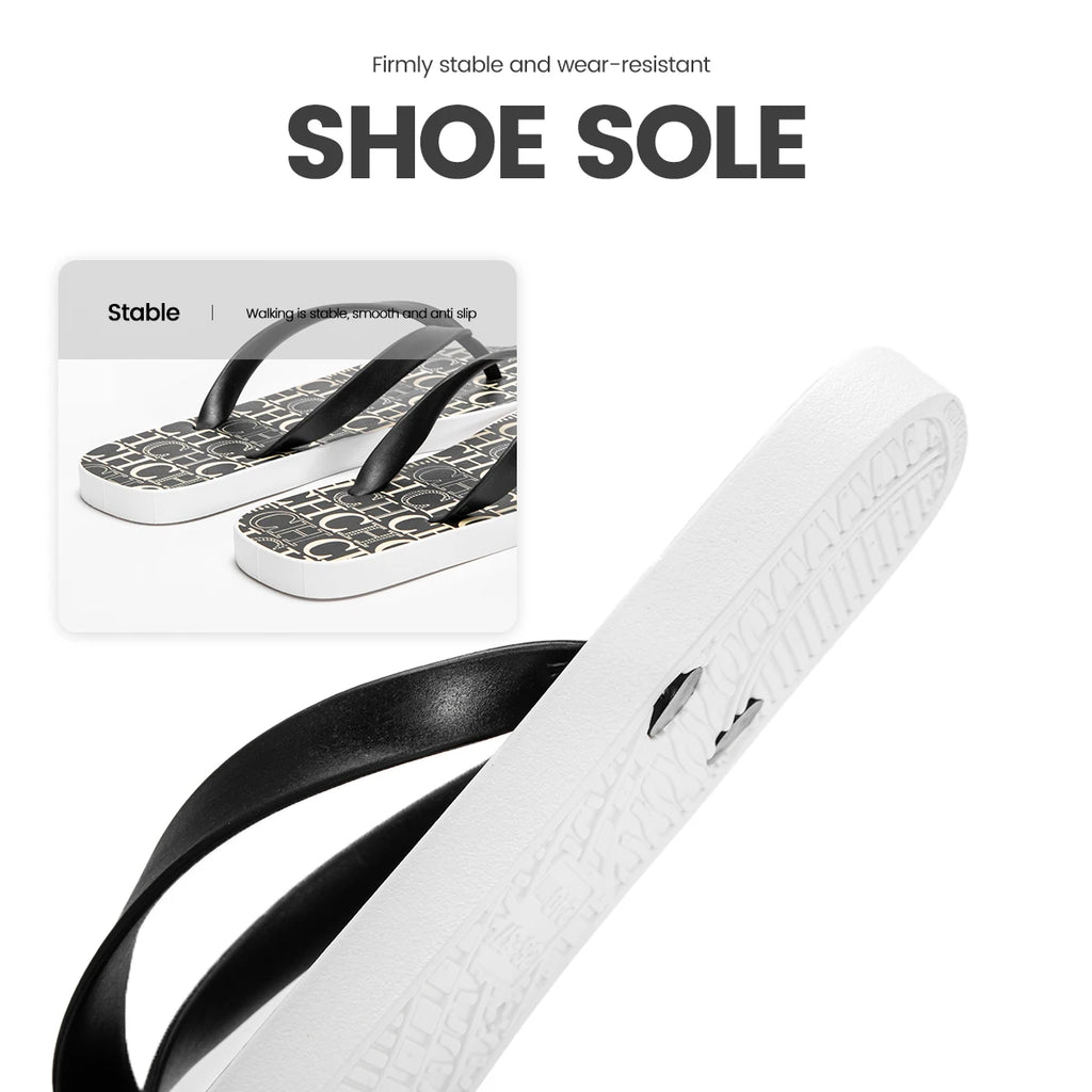 Flip Flops Men and Women Casual Shoes Luxury Brand Slippers Black White Shoes