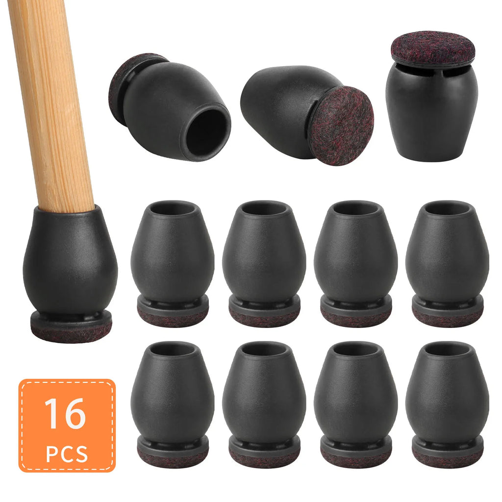 16PCS Silicone Chair Legs Pads Non-Slip Felt Chair Feet Caps Furniture Floor Protectors No Scratches Reduce Noise Home Decor