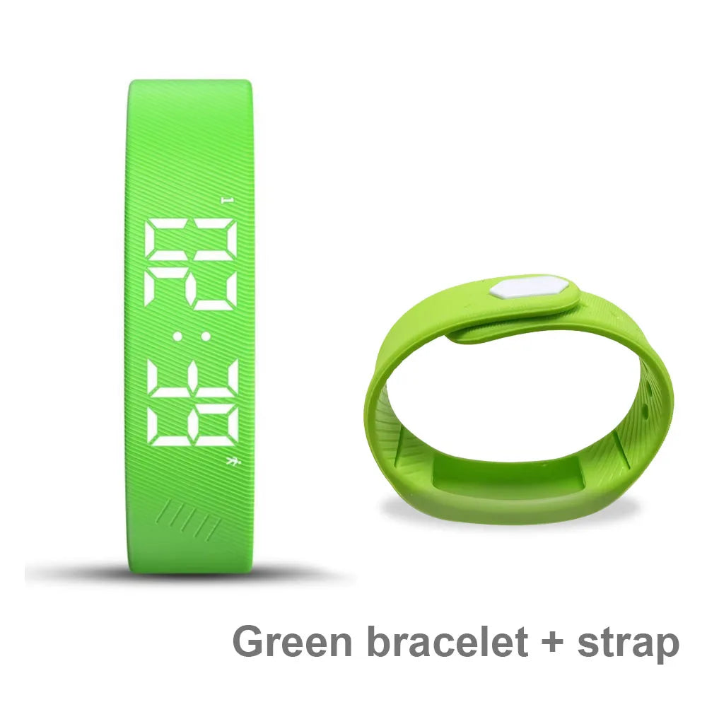 Smart Bracelet LED Digital Vibration Alarm Wrist Waterproof Smart Clock Smartband With Running Pedometer Monitor Smart Band