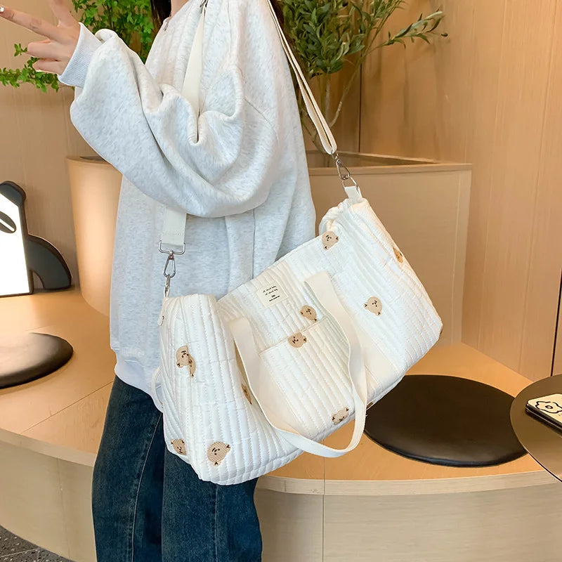 Large Mommy Bag Maternity Baby Diaper Storage Bag Large Capacity Baby Items Organizer Women Travel Bag Multi-functional Handbag