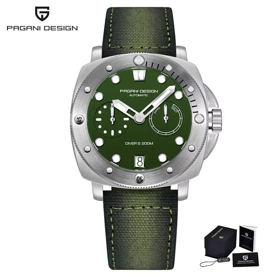PAGANI Design 2026 New Men Automatic Mechanical Watches Top Brand Luxury 200M Waterproof AR Sapphire Watch for Men