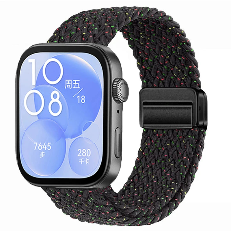 Magnetic Buckle Strap for Huawei Watch Fit 3/4/4 Pro Nylon Loop Bracelet Correa for Huawei Watch Fit 5/Fit 5 Pro Smart Wristband