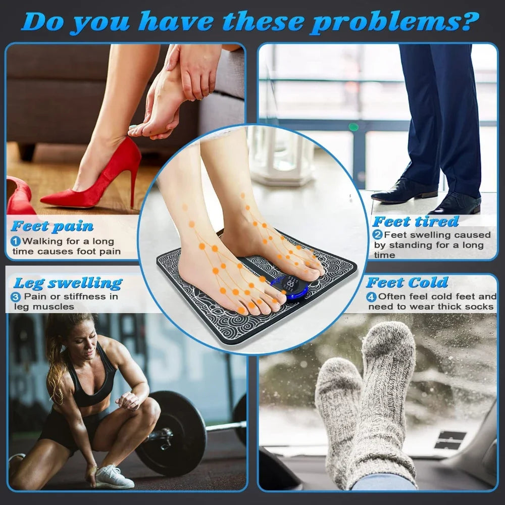 Electric Foot Massager Pad Muscle Massage Relaxation Trainer For Massage Fitness Outdoor Sport Home Family Relax