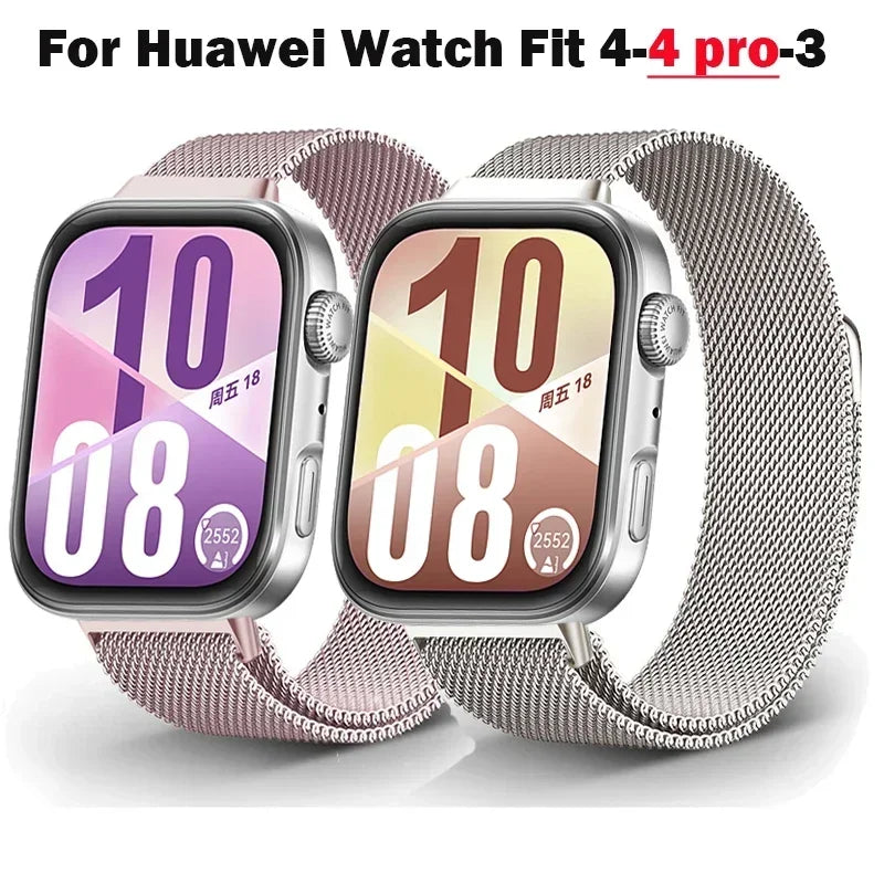 Milanese Loop Band For Huawei Watch FIT 4 pro-Fit 4 Strap Magnetic stainless steel correa for Huawei Fit 3 Fit4 bands Accessorie