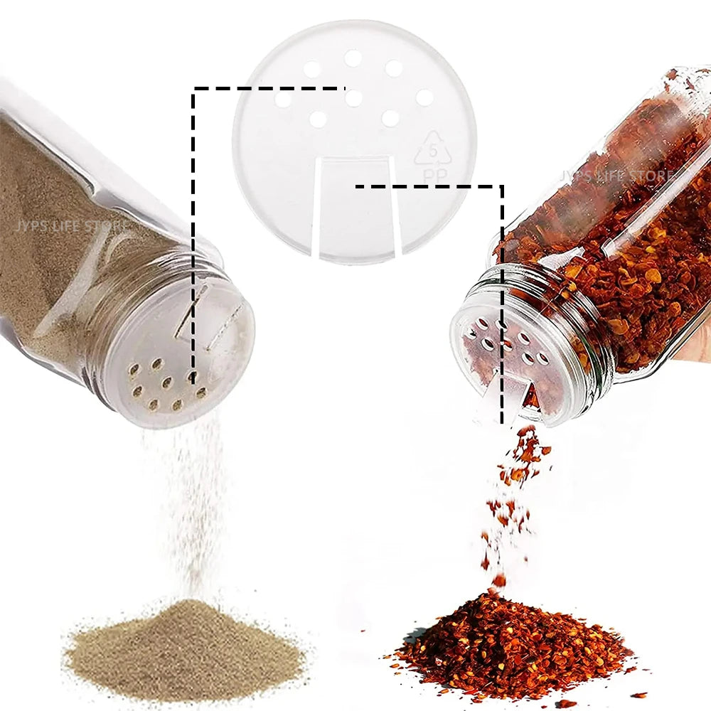12Pcs Glass Spice Jars with Metal Lids Salt Pepper Shaker Spice Seasoning Containers Spice Organizer Kitchen Spice Jar Set 120ML