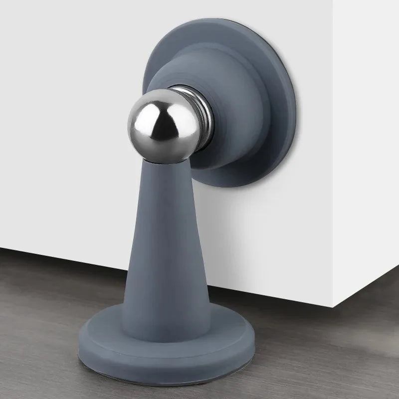 No-Drill Door Stopper for Room Bedroom Door Fixed Wall Protection Anti-Collision Household Silicone Strong Suction Floor Stopper