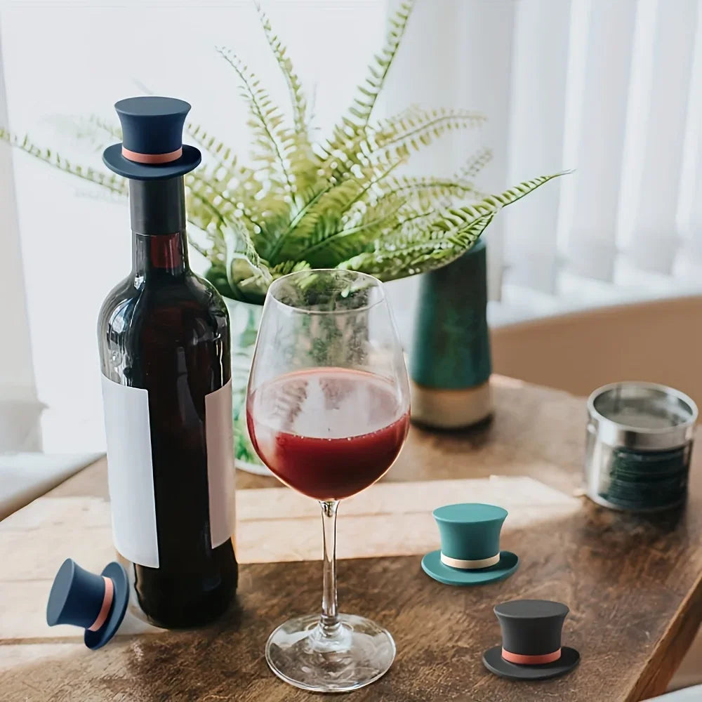 Magic Hat Wine Bottle Stopper Seal Cork Cover Silicone Wine Bottle Stopper Kitchen Tools