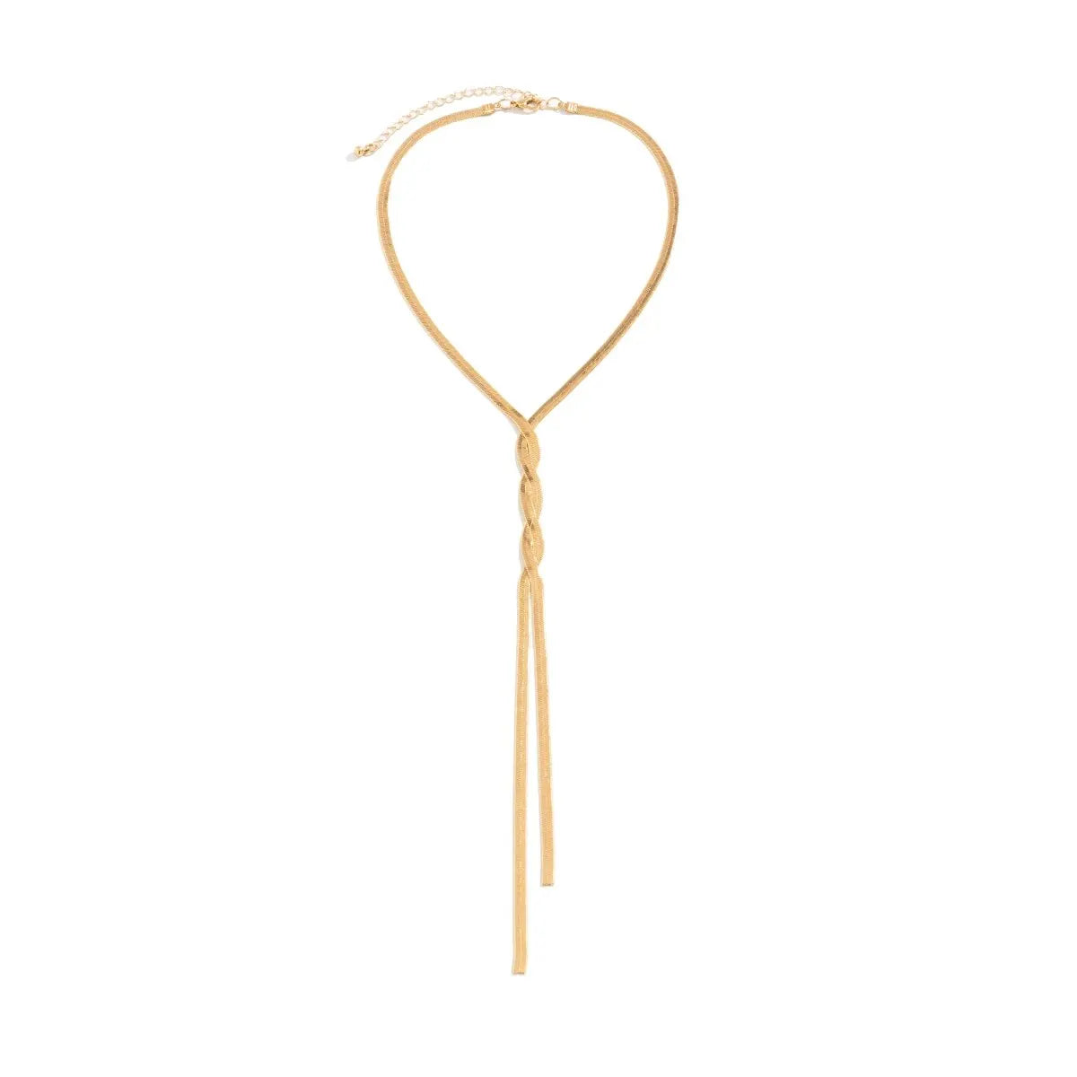Sexy Goth Adjustable Flat Snake Long Chain Necklace for Women Vintage Weave Twisted Link Chest Choker Aesthetic Neck Jewelry New
