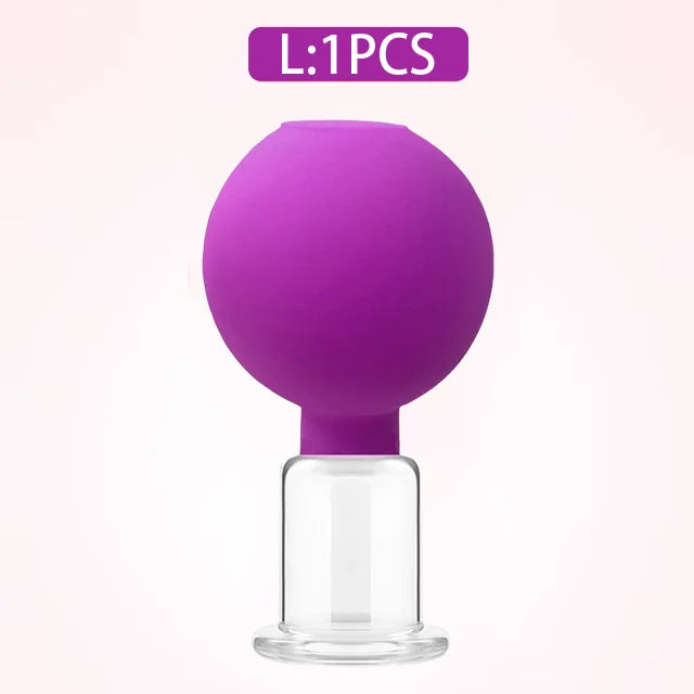 1/4PCS Rubber Massage Body Cups Vacuum Face Cupping Massage Cupping Facial Skin Lifting Body Anti Cellulite