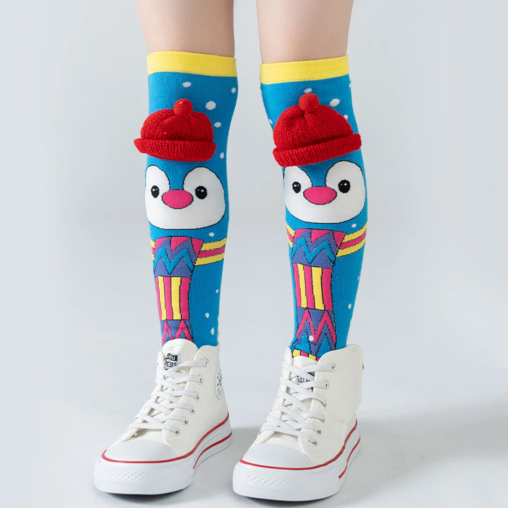 Cartoon Dog Rabbit Girls Boys Stockings Funny Penguin 3D Kids Socks Party Festival Children Long Socks Knee-high Socks
