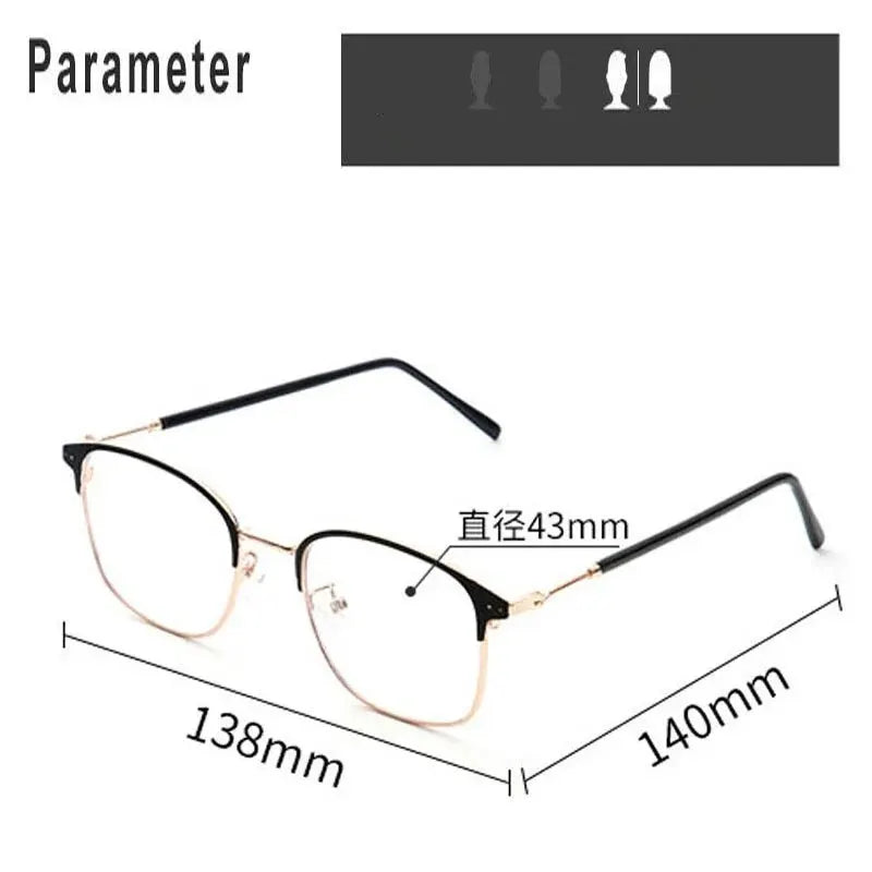 Photochromic Frameless Eyeglasses for Men Fashion Glasses Anti Radiation Eye Sunglasses for Men Korean Glasses Rectangle Compute