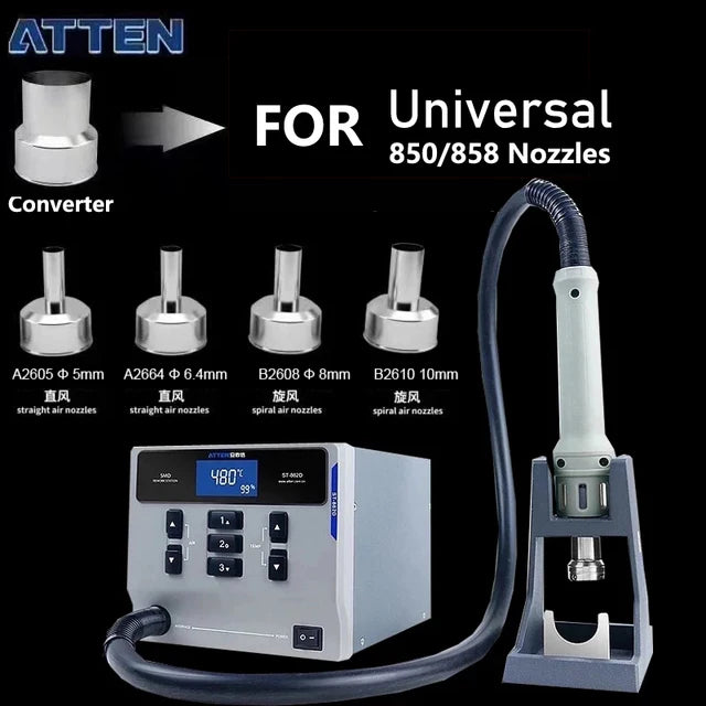 ATTEN St-862D 110V / 220V 1000W Hot Air Gun Digital Display BGA Rework Station Automatic Sleep Repair Desoldering Station
