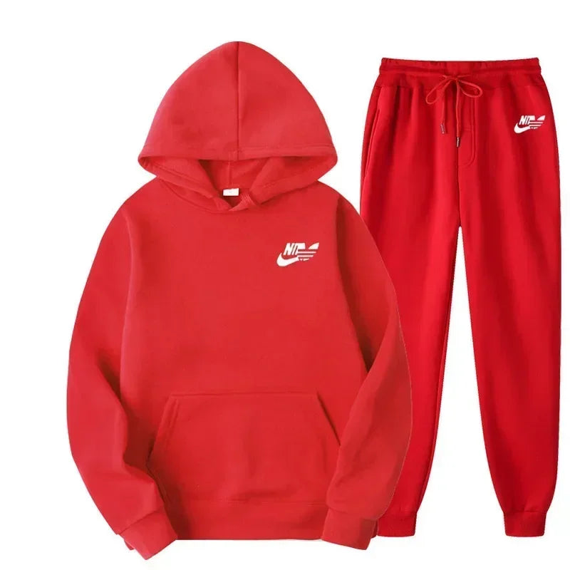 2025 Spring Autumn Men Casual Two Piece Sets Sweatshirts Men Women Street Los Fashion Printed Sports Suit