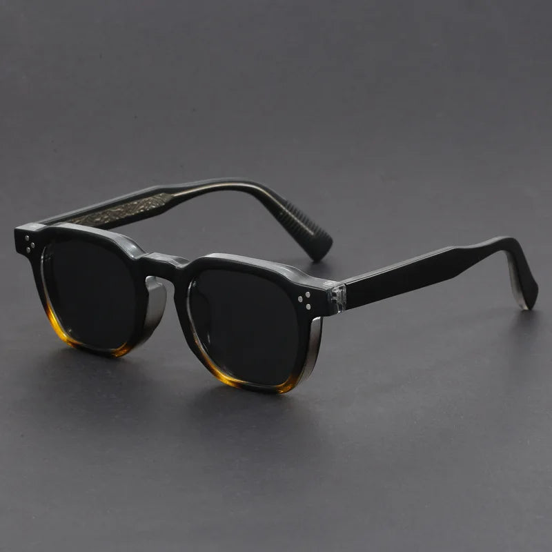 Retro Small Circular Sunglasses Men Punk Propionic Luxury Brand Design Sun Glasses Women Business Party Eyewear UV400