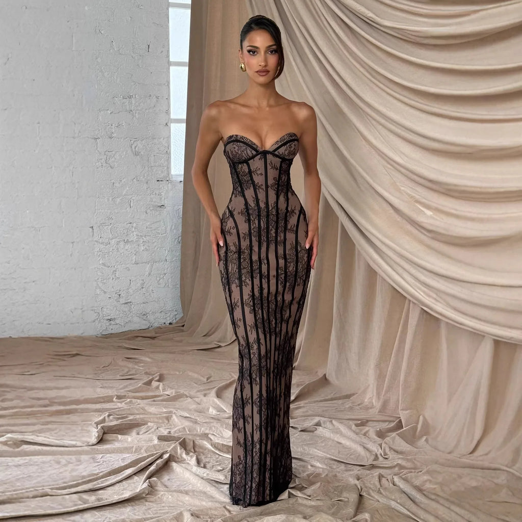 Elegant Women Dress Basic Short Sleeve Sexy Backless Slim Fit Summer Casual Vintage Gothic Streetwear Long Dress