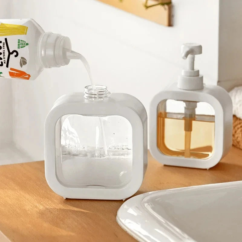 Empty bath pump bottle 300/500ml bathroom soap dispenser reusable lotion shampoo shower gel rack portable travel soap dispenser