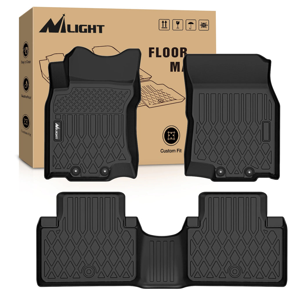 Nilight Custom Fit TPE Floor Mats All Weather Waterproof Heavy Duty Car Floor Liners for Nissan Altima 2007-2025 Rogue 2014-2025 Pathfinder 2013-2025 Murano 2019-2025 Sentra 2014-2025 Titan Titan XD Frontier Ariya Kicks Armad