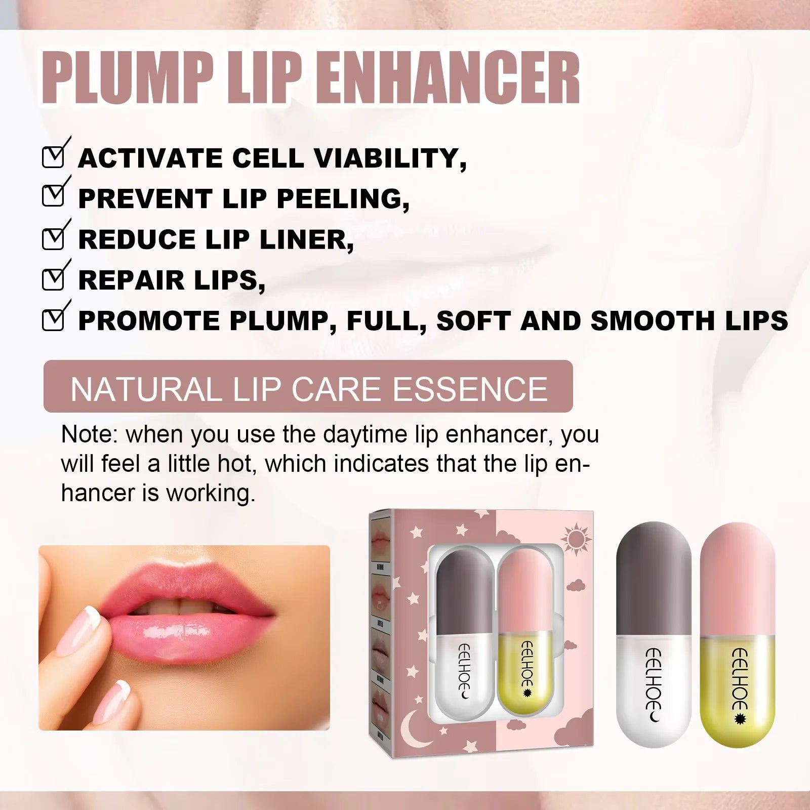 EELHOE Lip Balm Moisturizing Anti Cracking Lip Hydrating Long Lasting Anti-drying Repair Lip Lines Increase Elasticity Lipstick