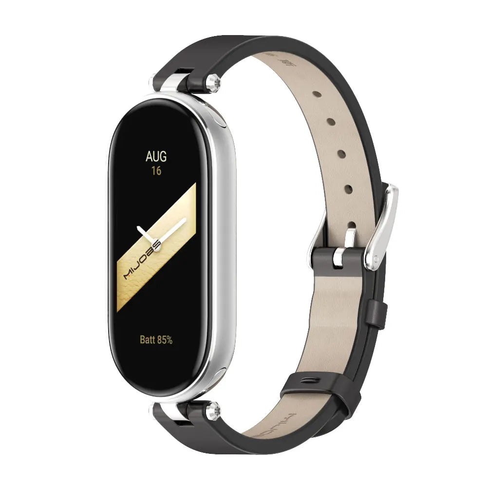 Mi Band 9 10 8 7 6 5 Strap for Xiaomi Smart Band 8 Bracelet NFC Global Version Leather Watch Band Mi 8 Wristband Miband 9 10