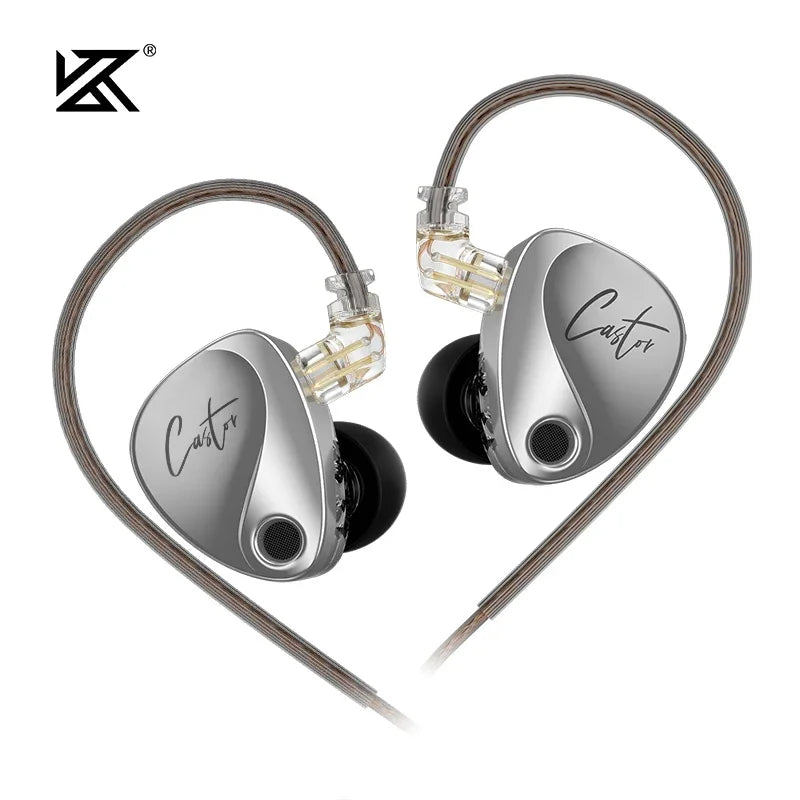 KZ Castor 2DD in Ear Earphone HiFi Dynamic High-end Tunable Earphones Monitor Headphone Cancelling Earbud ZSNPRO ZSX ESX D-FI