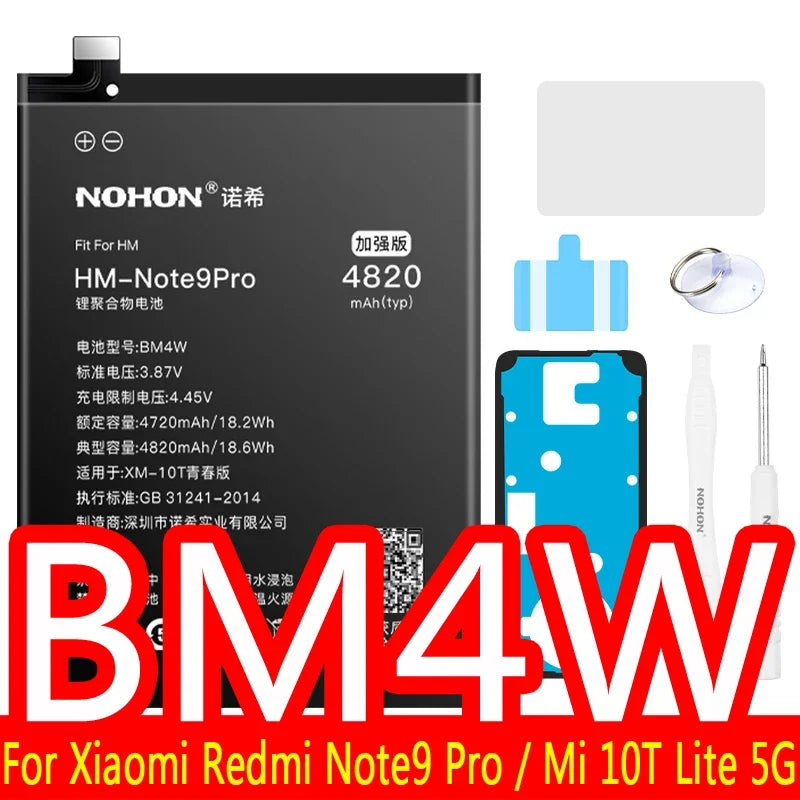 NOHON BM59 BM4E BM4F BM4W Battery For Xiaomi Mi 11T 8 Lite 9 SE 9T Pro 10T 10 Ultra 11 12 10S 12S 12X Mix 4 A3 POCO F1 Batteries
