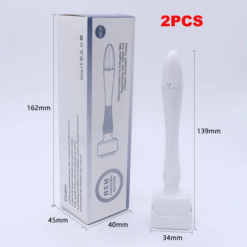 140 Needles Stamp Adjustable Needle Length for Facial Body Hair Growth Derma Roller 0.2mm 0.25mm 0.3mm Needle Micro