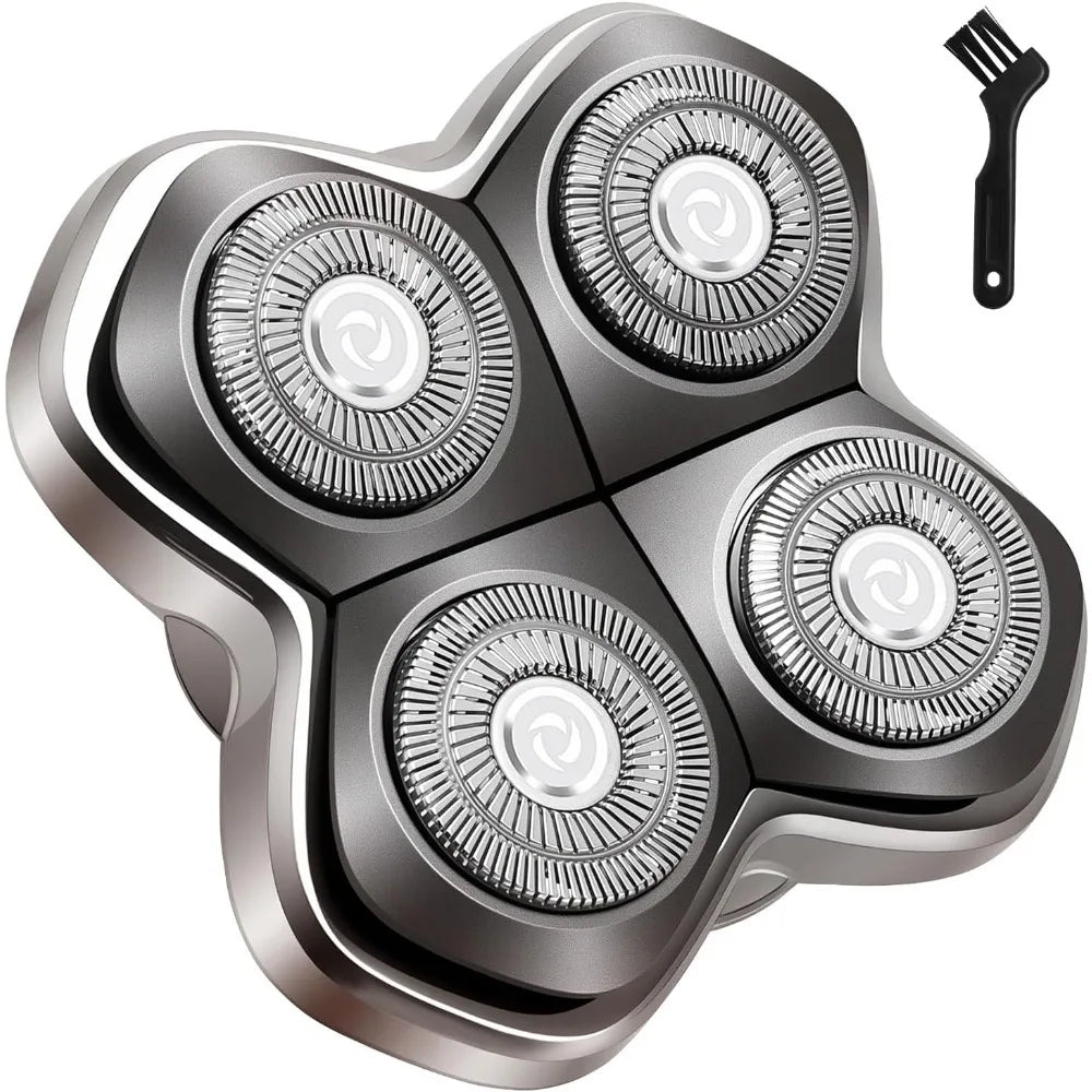 Shaver Replacment Heads 4 Dual Track Heads Floating Replacement Blades Compatible for Skull Pitbull Butterfly Kiss PRO and Palm