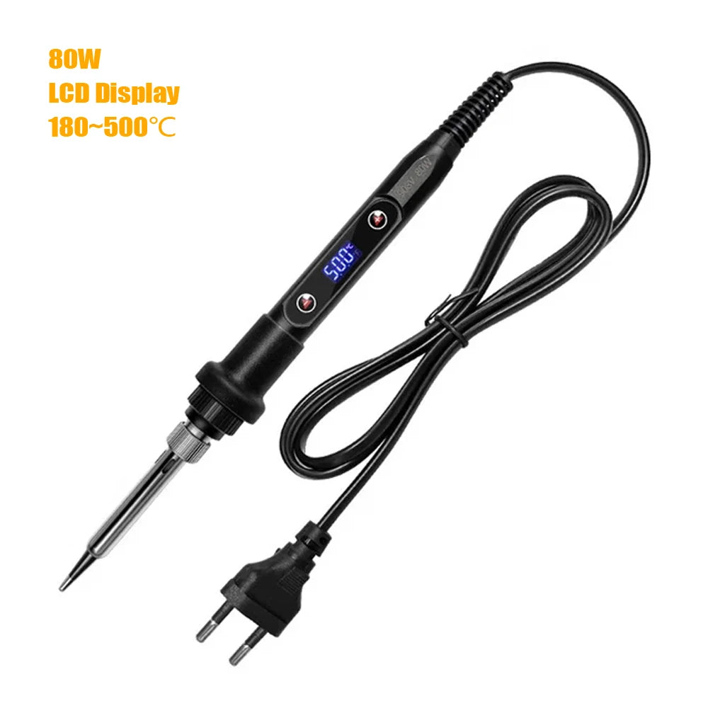 10-IN-1 Electric Soldering Iron 60W Adjustable Temperature Replaceable Soldering Iron Head Soldering Iron Pen Welding Kit