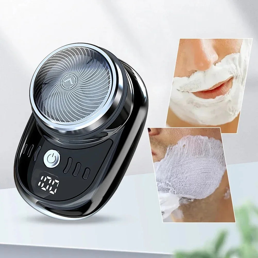 Mini Portable Electric Shaver Wireless Charging Travel Razor 1PC Detachable Facial Beard Hair Trimmer
